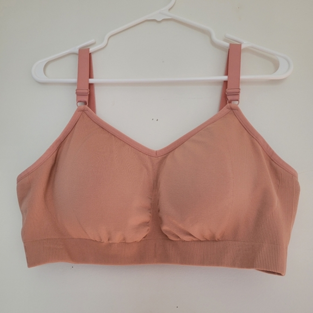 New‎ Knix Good to go seamless wireless bra,XXL - 40A - DD,pink ginger